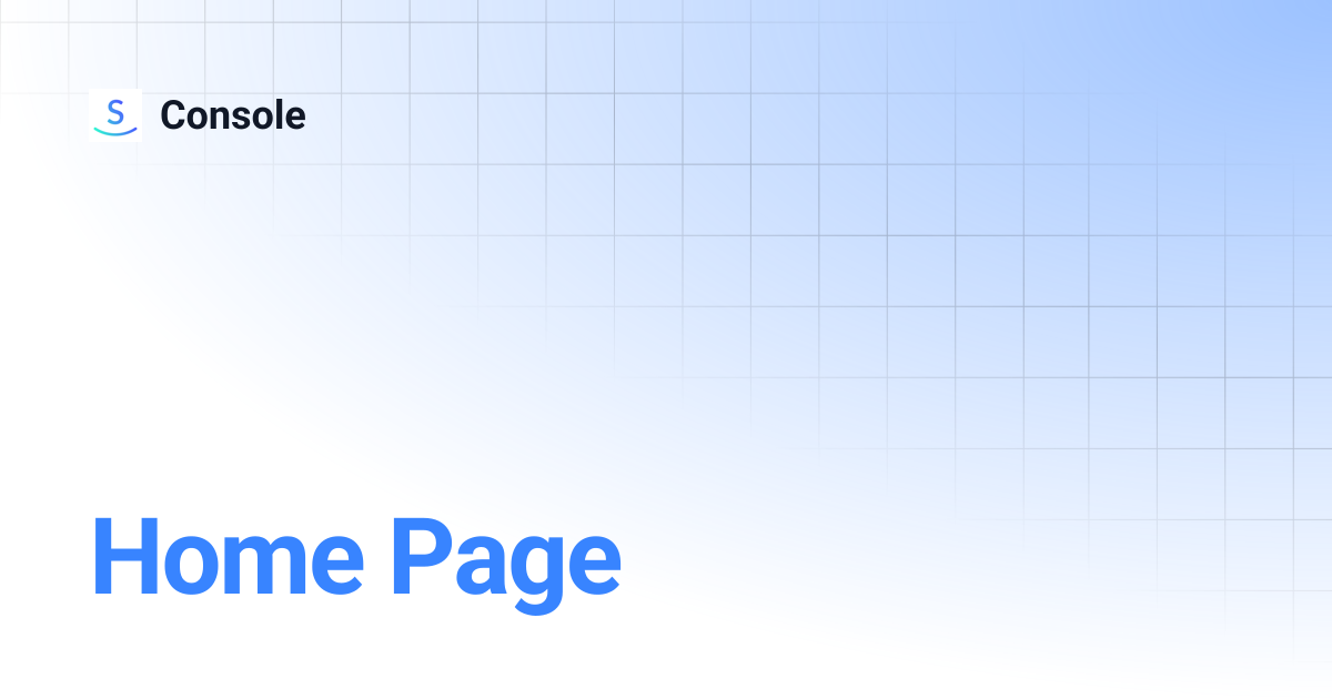 Home Page | Console